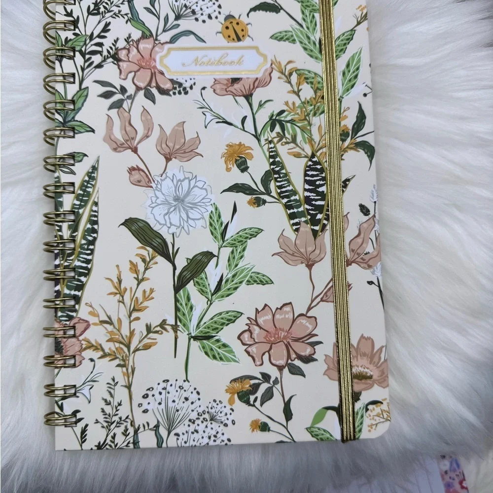 Floral Spiral Notebook and Notepad Set